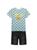 True Religion | Little Boy’s 2-Piece Metallic Logo Tee & Denim Shorts Set, 颜色LIGHT BLUE
