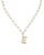 颜色: E, Ettika Jewelry | Paperclip Link Chain Initial Pendant Necklace in 18K Gold Plated, 18"