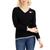 商品Tommy Hilfiger | Tommy Hilfiger Womens Heart Pullover Ribbed Trim V-Neck Sweater颜色Black Multi