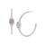 商品Coach | Signature Logo Pave Hoop Earrings颜色Silver