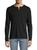 color BLACK, Vince | Long Sleeve Cotton Henley