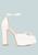 颜色: white, London Rag | maeissa pearls brooch detail platform block heel sandals