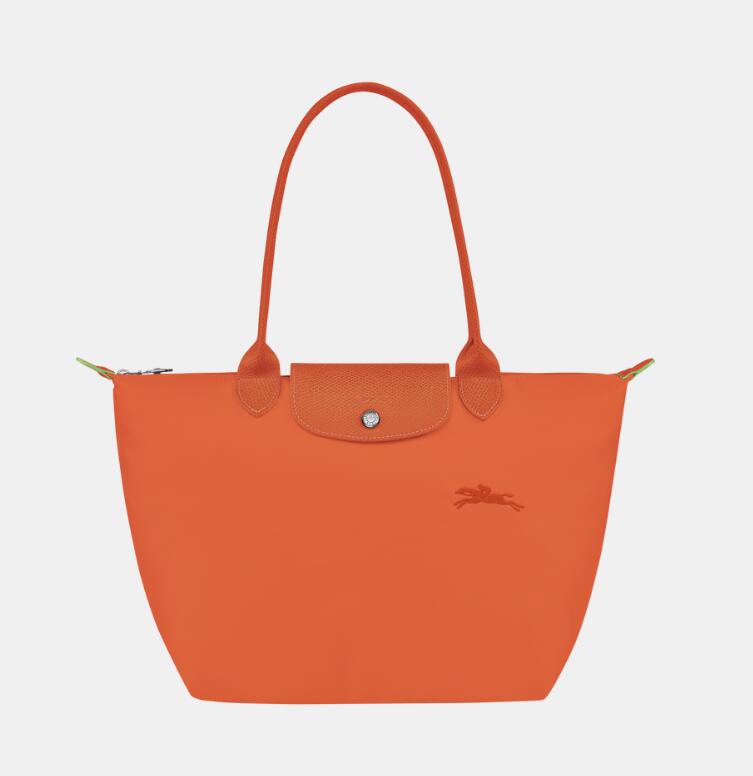 商品第2个颜色橘色, Longchamp | 珑骧女士Le Pliage Green 系列小号长柄织物可折叠手提单肩斜挎饺子包 L2605（香港仓发货）