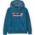 Patagonia | Lightweight Graphic Hoodie Sweatshirt - Boys', 颜色Boardshort Logo: Wavy Blue
