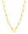 颜色: Gold- W, ADORNIA | Tarnish Resistant 14K Gold-Plated Mini Initial Paperclip Chain Necklace