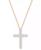 颜色: Yellow Gold, Macy's | Diamond Cross Pendant Necklace (1 ct. t.w.) in 14k White or Yellow Gold, 16" + 2" extender