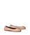 颜色: Pink Brick, Tory Burch | Minnie Travel Ballet with Leather Logo 芭蕾鞋