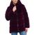 Michael Kors | Women's Petite Hooded Faux-Fur Coat, 颜色Merlot