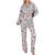 商品P.J. Salvage | PJ Salvage RZ8FLPJ Women's Cotton Flannel Pajama Set颜色Light Grey