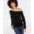 Charter Club | Women's 100% Cashmere Embellished One-Shoulder Sweater, Created for Macy's, 颜色Classic Black