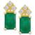 商品第1个颜色Emerald, Macy's | Ruby (1-3/8 ct. t.w.) & Diamond (1/8 ct. t.w.) Crown Stud Earrings in 14k Gold (Also in Emerald & Tanzanite)