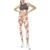 商品Nanette Lepore | Nanette Lepore Women's Cropped Compression Fit Printed Fitness Leggings颜色Peach Combo