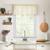 颜色: Ivory, Elrene Home Fashions | Cameron Kitchen Window Valance, 15" x 60"