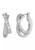 商品Givenchy | Gold Tone 19 Millimeter Crystal Overlap Hoop Earrings颜色RHODIUM