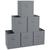 颜色: Gray, Ornavo Home | Foldable Storage Cube Bin with Dual Handles- Set of 6