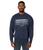 Lacoste | Long Sleeve Loose Fit Double Face Front Graphic Crew Neck Sweatshirt, 颜色Blue Night