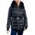 商品Michael Kors | Women's Belted Faux-Fur-Trim Hooded Puffer Coat颜色Black