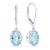 颜色: aquamarine, MAX + STONE | 14K White Gold 8X10mm Oval Gemstone Dangle Earrings