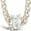 Sterling Forever | 14k Gold Plated Cubic Zirconia Curb Chain Necklace, 颜色Silver
