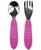 颜色: Fuschia, Bumkins | Little Boys and Little Girls Spoon & Fork Set