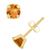 颜色: Citrine, Macy's | Gemstone Stud Earrings in 10k Yellow Gold