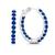 颜色: created blue sapphire, MAX + STONE | Sterling Silver Inside Out Gemstone Vault Lock Hoop Earring