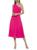 ALEXIA ADMOR | Fay One Shoulder Midi Fit and Flare Dress, 颜色HOT PINK