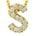商品第14个颜色INITIAL S, Roberto Coin | Tiny Treasures Diamond & 18K Yellow Gold Initial Necklace