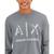 商品Armani Exchange | Men's Regular-Fit Icon Logo-Print Fleece Sweatshirt, Created for Macy's颜色Alloy