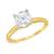 颜色: yellow, MaxColor | 14k Gold 2 Carat Round Cubic Zirconia Solitaire Engagement Ring