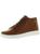 商品Kenneth Cole | Liam Mid Top Mens Leather Lace Up Casual and Fashion Sneakers颜色cognac
