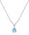 颜色: Blue Topaz, Macy's | Gemstone & Diamond (1/6 ct. t.w.) Necklace in 14k Gold