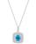 颜色: Blue Topaz, Macy's | Amethyst (1-1/5 ct. t.w.) & Lab-Grown White Sapphire (1/3 ct. t.w.) Square Halo Birthstone Pendant Necklace in Sterling Silver, 16" + 2" extender (Also in Additional Birthstones)