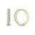 商品Giani Bernini | Cubic Zirconia Oval Huggie Hoop Earrings in Sterling Silver颜色Gold