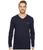 商品Lacoste | Long Sleeve Pima Jersey V-Neck T-Shirt颜色Navy Blue