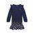 商品第2个颜色Newbury Floral/French Navy, Ralph Lauren | Chambray & Fleece Sweatshirt Dress (Little Kids)