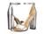 Sam Edelman | Yaro Ankle Strap Sandal Heel, 颜色Silver