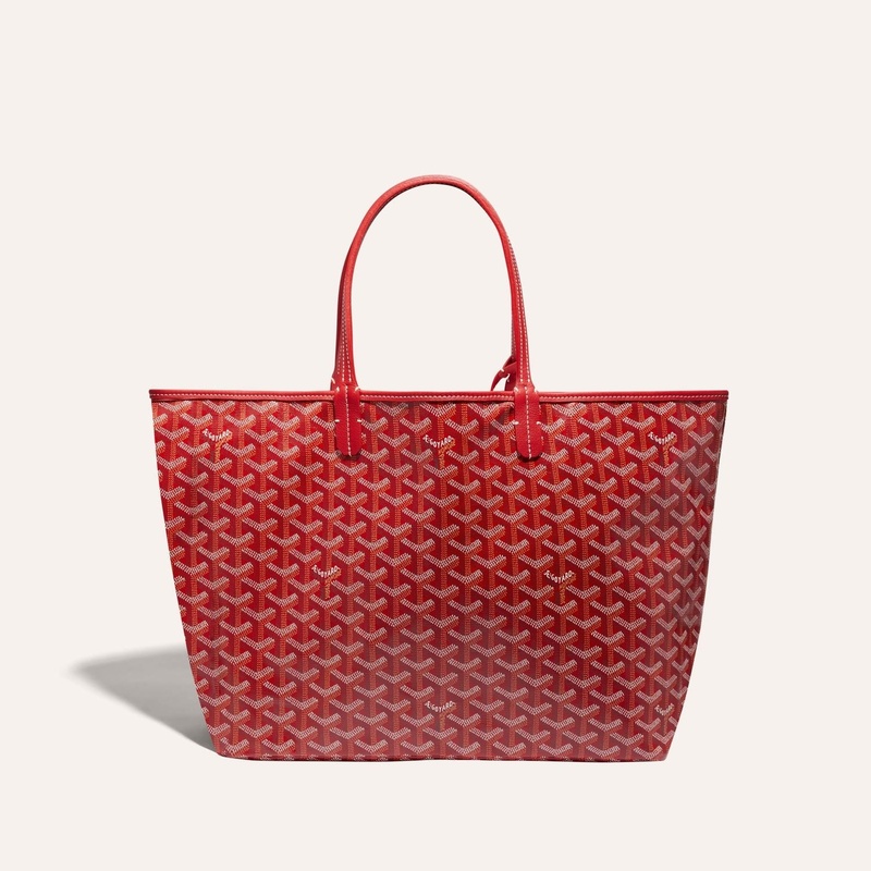 颜色: 红色, Goyard | 高雅德 Saint Louis PM男女黑色帆布/小牛皮手提包 STLOUIPMLTY01CL03P（十色可选）