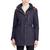 商品第3个颜色Dark Navy, Ralph Lauren | Petite Faux-Leather-Trim Hooded Anorak Quilted Coat, Created for Macy's