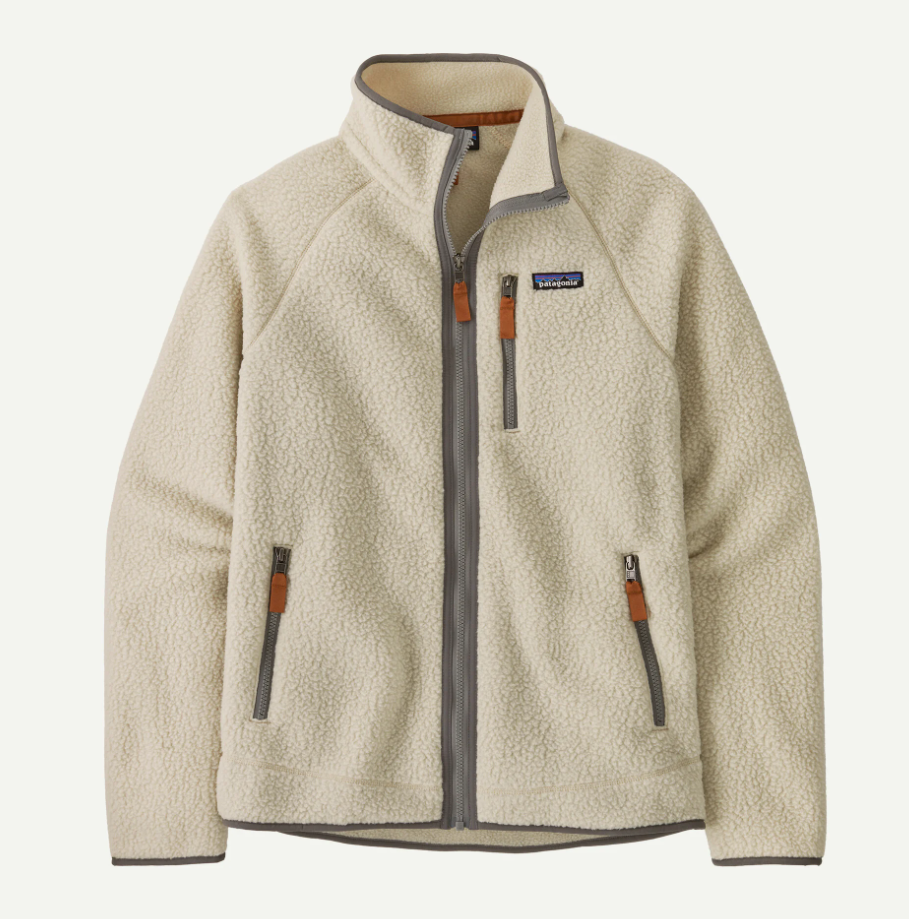 颜色: 米灰色, Patagonia | 巴塔哥尼亚 Retro Pile 胸前Logo立领绒感外套 男款（香港仓发货）