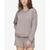 color Woodland Heather, Calvin Klein | Women's Form Body To Long Sleeve Lounge Sweatshirt