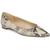 color Nude/Black/Snake Print/Leather, Sam Edelman | Sam Edelman Womens Stacey Leather Slip On Pointed Toe Flats
