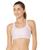 color Prime Pink/White, Under Armour | Cross-Back Mid Bra