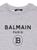color Grey, Balmain | Logo Print Cotton Jersey T-shirt