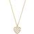 商品Michael Kors | Sterling Silver Open Heart Pendant Necklace Available in Silver 14K Rose-Gold Plated or 14K Gold Plated颜色Gold Plated