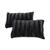 商品第1个颜色Black, Cheer Collection | Faux Fur Decorative Pillow Set of 2, 12" x 20"