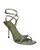 Sam Edelman | Women's Trevin  Crystal Buckle High Heel Sandals, 颜色Metallic Olive