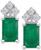 颜色: Emerald, Macy's | Ruby (1-3/8 ct. t.w.) & Diamond (1/8 ct. t.w.) Crown Stud Earrings in 14k White Gold (Also in Emerald & Tanzanite)