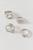 颜色: Silver, Urban Outfitters | Charli Metal Mix And Match Ring Set