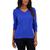 商品Karen Scott | Women's Cable V-Neck Long Sleeve Sweater, Created for Macy's颜色Ultra Blue